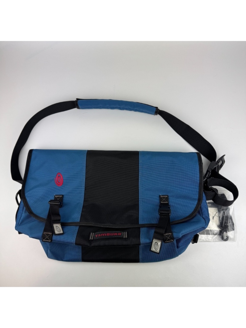 Timbuk2 Classic Messenger Bag Large Laptop Work Commuter Black Blue *Read Desc